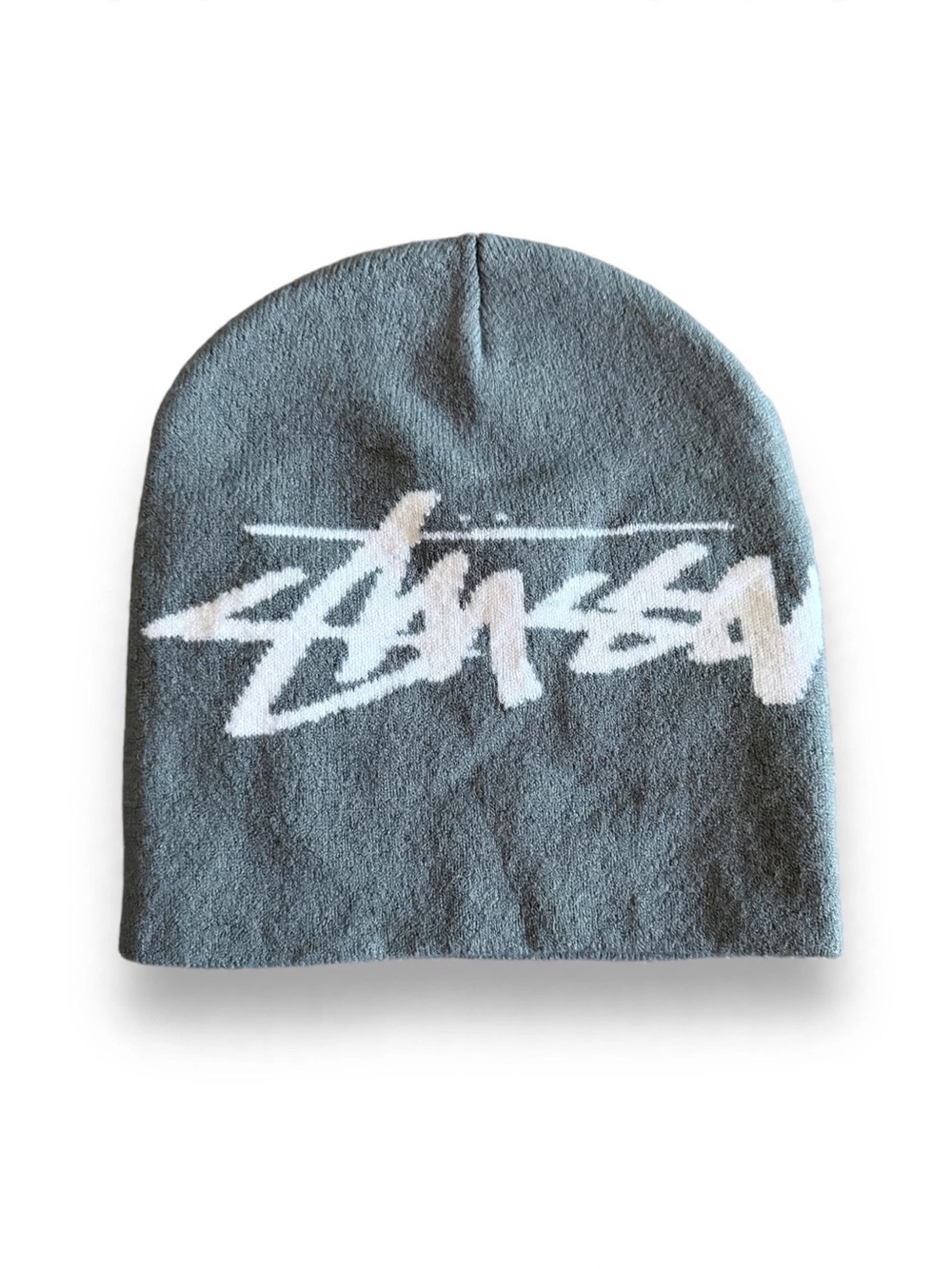 Stussy Beanie Grey with White Logo Brand New One Size